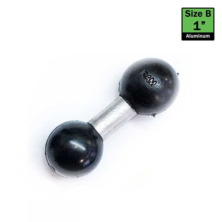 RAM-B-230U double adapter ball size B which is 1 inch