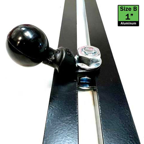 1" Size B Ram Mount Ball for Rail in John Deere Window