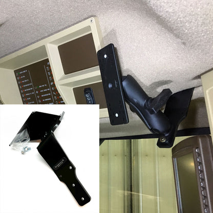 Bracket that can mount a gps or other monitor in the cab of an Older John Deere Combine