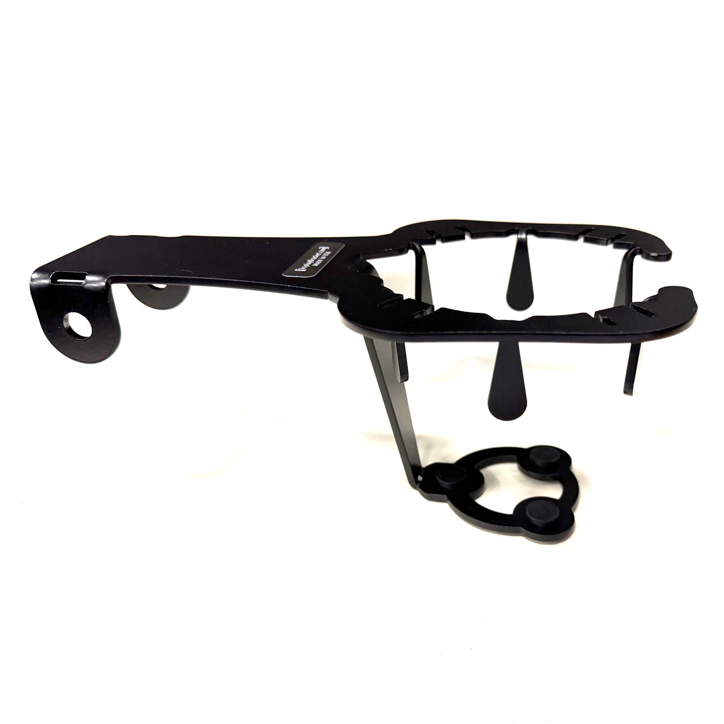 Metal cup holder for tractor cab built for farming application