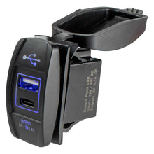 Dual USB and USB-C Charger for Rectangular Opening
