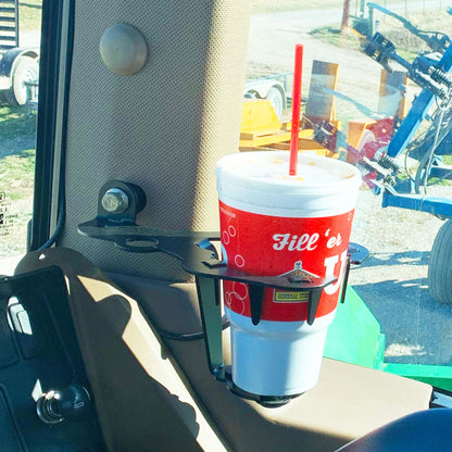 Universal metal cup holder for John Deere tractor BRE10152