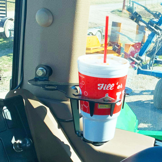Universal metal cup holder for John Deere tractor BRE10152