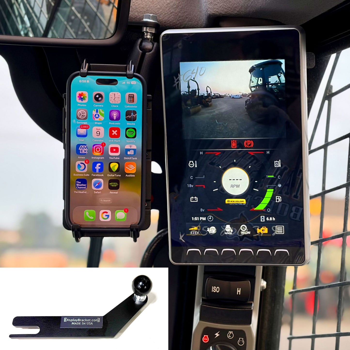Phone Holder for New Holland Skid Steer