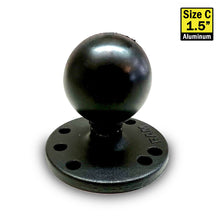RAM RAM-202U mount Size C 1.5" rubber ball with  2.5" Round Base w/ AMPs Hole Pattern