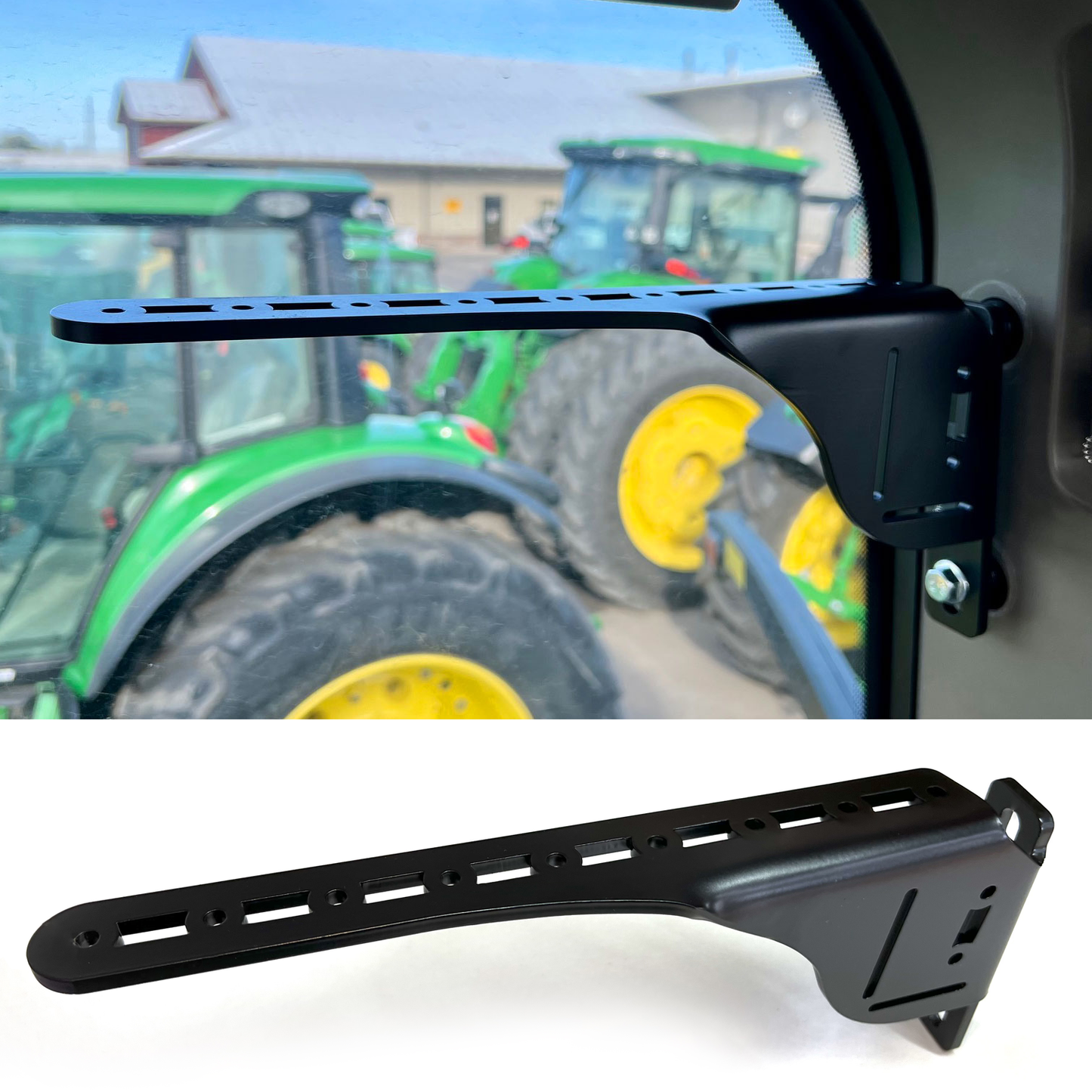 Side Window Monitor Mount for John Deere Large Ag Tractor Cabs