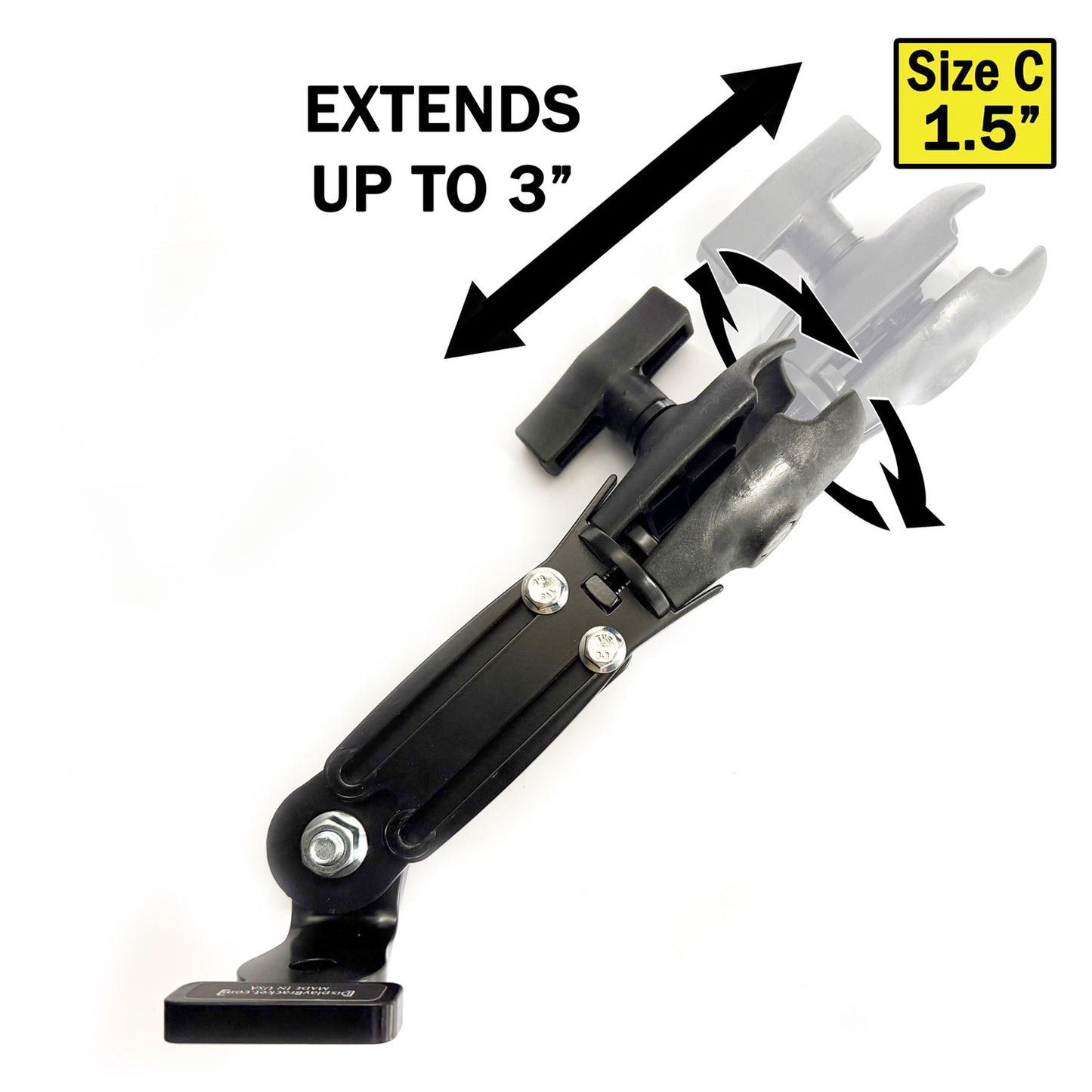 7.25" to 10.25" Adjustable Metal Swivel DB MaxLoad (Load Rating: 10 lbs)