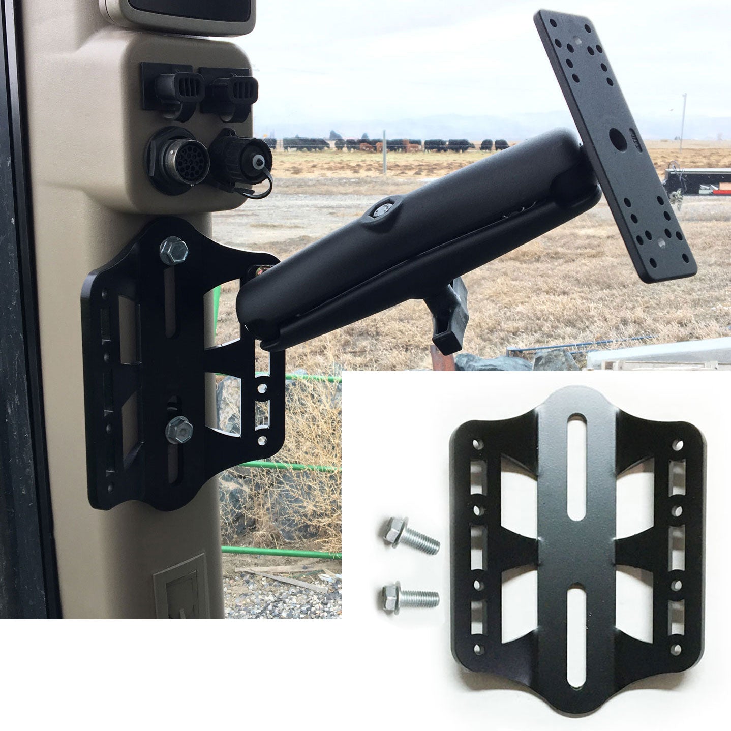 Corner Post Monitor Bracket for John Deere cab | Aftermarket replacement AL175909 or PF90385